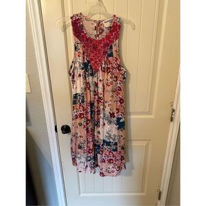 Savanna Jane Floral Embroidered Dress - Size L - D10160